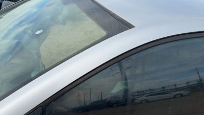 2003-2007 Saturn Ion Driver Left Front Moulding On A Pillar Oem Silver 13U