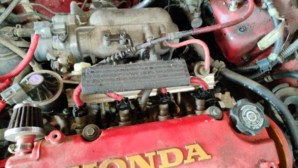 96-00 Hx Coupe Complete Fuel Rail With Injectors Set Loaded Oem 1.6L Vtec-E — photo 2