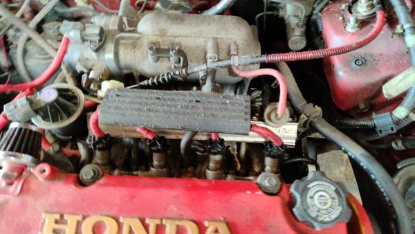 96-00 Hx Coupe Complete Fuel Rail With Injectors Set Loaded Oem 1.6L Vtec-E — photo 4