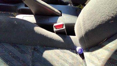 1996-1998 Honda Civic Driver Left Front Seat Belt Buckle Receiver Oem Coupe Gray