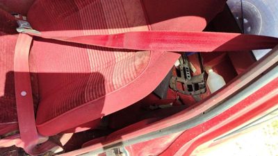 1990 Ford Bronco 2 Driver Left Front Seat Belt Retractor Oem Shoulder Red