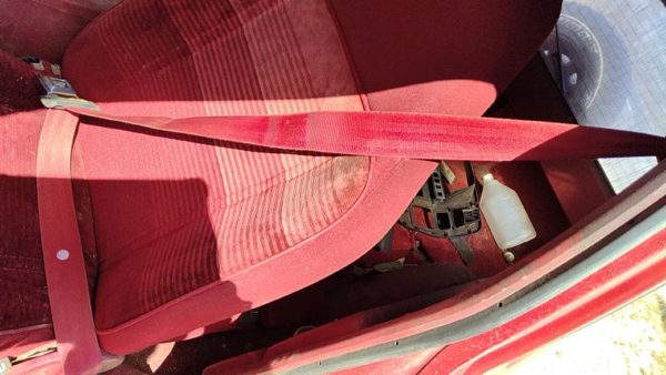 1990 Ford Bronco 2 Driver Left Front Seat Belt Retractor Oem Shoulder Red — photo 2