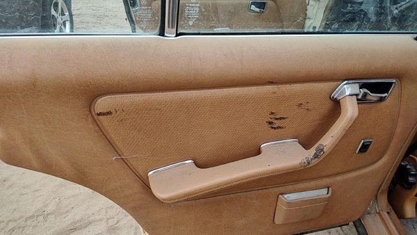 79-85 Mercedes 300Td Driver Left Rear Door Trim Panel With Switches Back Brown — photo 3