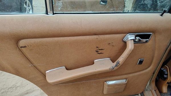79-85 Mercedes 300Td Driver Left Rear Door Trim Panel With Switches Back Brown — photo 4
