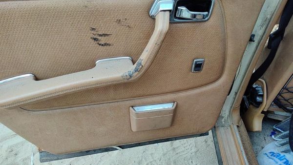 79-85 Mercedes 300Td Driver Left Rear Door Trim Panel With Switches Back Brown — photo 7