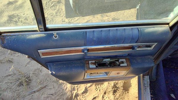 1984 Deville Sedan Driver Left Rear Door Trim Panel With Switches Back Blue — photo 2