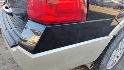 07-17 Expedition Passenger Right Upper Bumper Moulding Corner Panel Ua Black