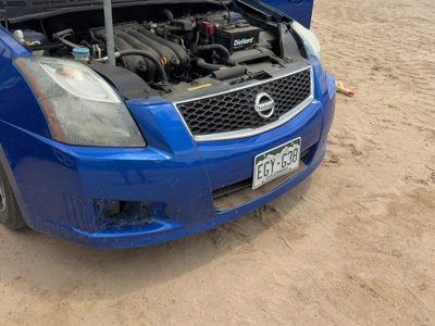 2007-2012 Nissan Sentra Front Bumper Cover Assembly Oem 2.0L Fog Lamps Blue B17
