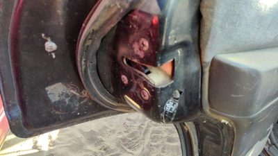 90-95 Nissan Pathfinder Driver Left Rear Door Latch With Rods/Cables Oem Back