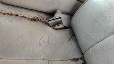 1994-1998 Olds 88 Driver Left Front Seat Belt Buckle Receiver Oem Tan