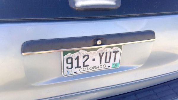 1991-1996 Chevy Caprice License Plate Trim Surround Panel Oem Tail Trunk Finish — photo 2