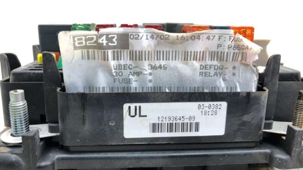 2000-2002 Sierra 2500 Hd Engine Fuse Box Power Distribution Panel Oem 8.1L — photo 13