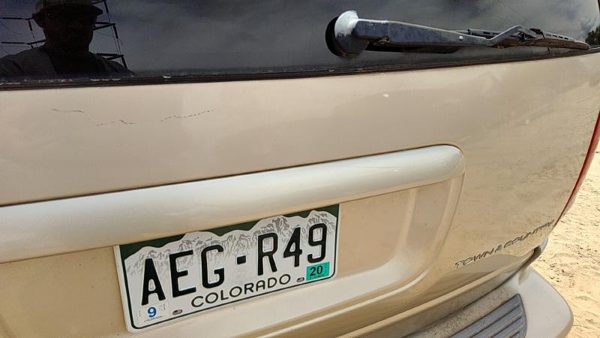 00 Town & Country License Plate Trim Surround Panel Oem Tail Trunk Finish Gold — photo 4