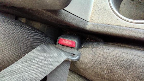 06-11 Fusion Passenger Right Front Seat Belt Buckle Receiver Dw Charcoal Black — photo 4