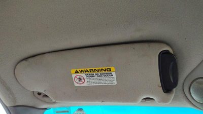 2000 Chrysler Town & Country Driver Left Sun Visor Oem Gray 0Rf33tl2aa