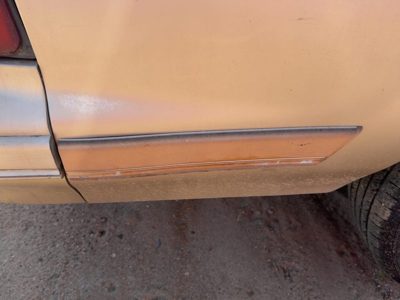 93 Century Passenger Right Rear Moulding On Quarter Panel Oem 4-Door Sedan Gold
