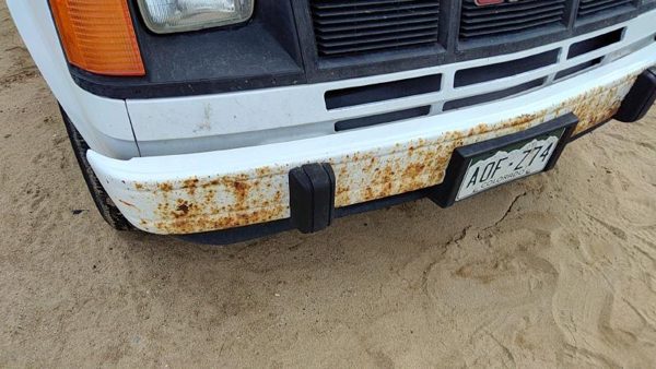 1985-1994 Gmc Safari Front Bumper With Brackets Assembly Oem White 15553712 — photo 5