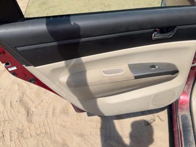 04-05 Prius Driver Left Rear Door Trim Panel With Switches Back Brown/Ivory Fa08