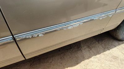 00 Town & Country Driver Left Rear Moulding From Door Oem Back Trim Strip Gold