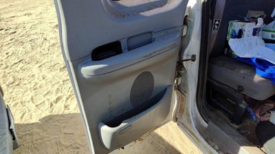 1999-2003 Ford F150 Passenger Right Rear Door Trim Panel Back Gray C2