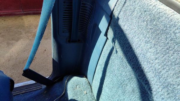 1992-1996 Ford F150 Passenger Right B Pillar Trim Panel Standard Cab Oem Blue — photo 4