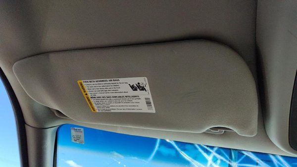 2005-2009 Chevy Uplander Driver Left Sun Visor Oem Gray 17B 15874430 — photo 1