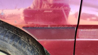 1997 Ford Aspire Fender Moulding LH E5 Red