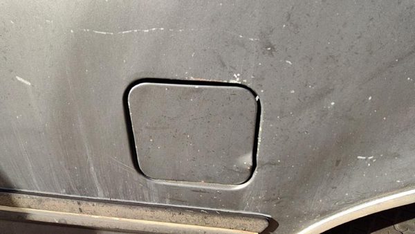 87-91 F250 Pickup Fuel Tank Door With Hinge Gas Lid Oem Filler Gray — photo 3