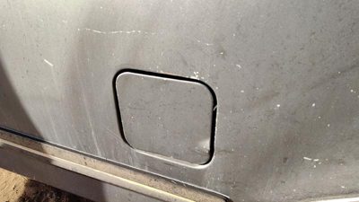 87-91 F250 Pickup Fuel Tank Door With Hinge Gas Lid Oem Filler Gray