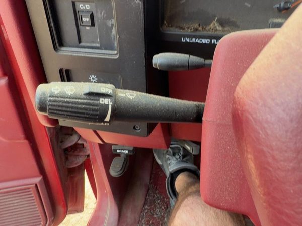 91 Dakota Turn Signal Switch Windshield Wiper Column Control Lever Assembly Red — photo 3