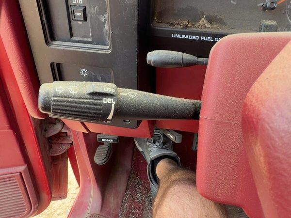 91 Dakota Turn Signal Switch Windshield Wiper Column Control Lever Assembly Red — photo 2