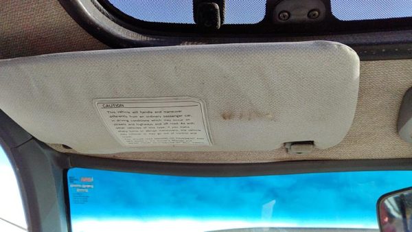1990-1995 Nissan Pathfinder Driver Left Sun Visor Oem Gray — photo 1