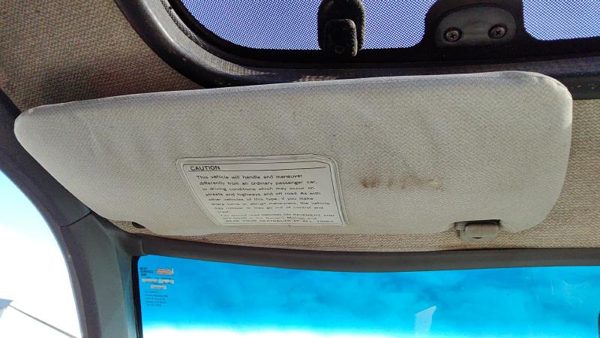 1990-1995 Nissan Pathfinder Driver Left Sun Visor Oem Gray — photo 2