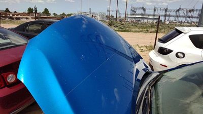 2010 Toyota Corolla Hood Blue 8T7
