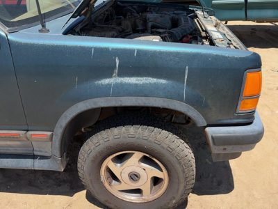 91-94 Ford Explorer 2 Dr Passenger Right Front Fender Green OEM F3TZ16005B