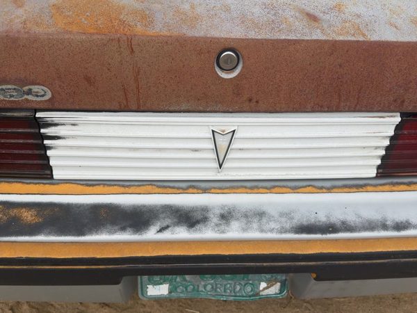82-84 Pontiac Sunbird License Plate Trim Surround Panel Oem Tail Trunk Finish — photo 3