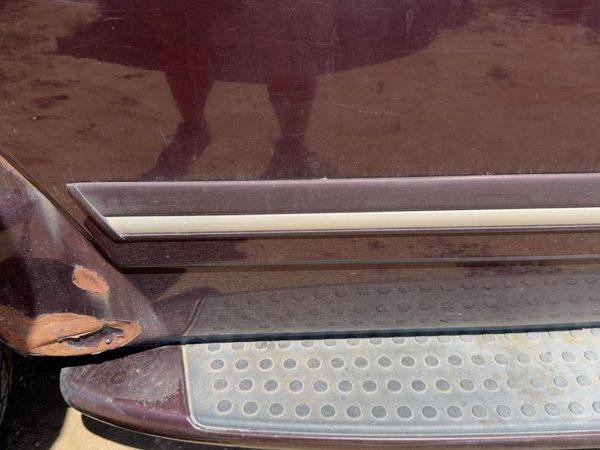 04-05 Durango Passenger Rear Moulding From Door Back Trim Strip Molten Red Pr8 — photo 2