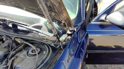 1999-2002 Oldsmobile Intrigue Passenger Right Hood Hinge Assembly Oem Blue 28u