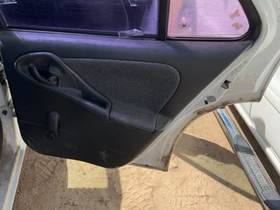 99-02 Cavalier Passenger Right Rear Door Trim Panel Manual Back Graphite 12C