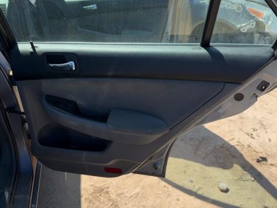 06-07 Accord Passenger Right Rear Door Trim Panel With Switches Back Sedan Gray