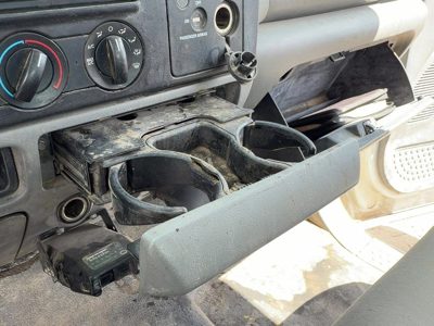 2005-2007 Ford F350 Slide Out Dash Mounted Cup Holder Assembly Oem Gray