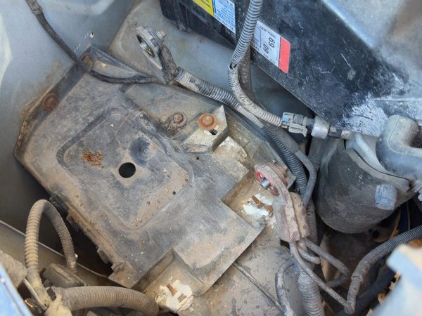 96-02 Chevy Express 2500 Complete Battery Box Mount Tray With Hold Down Oem 5.7L — photo 3