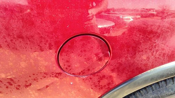 1997-2004 Ford F150 Fuel Tank Door With Hinge Gas Lid Oem Filler Red E4 — photo 3
