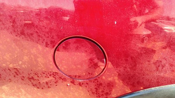 1997-2004 Ford F150 Fuel Tank Door With Hinge Gas Lid Oem Filler Red E4 — photo 2