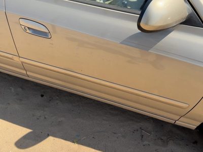 01-03 Elantra Passenger Right Front Moulding From Door Gls Sedan Prime Beige Ko