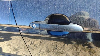 04-09 4dr Kia Spectra Passenger Right Front Outside Door Handle Eb Black 4 Door