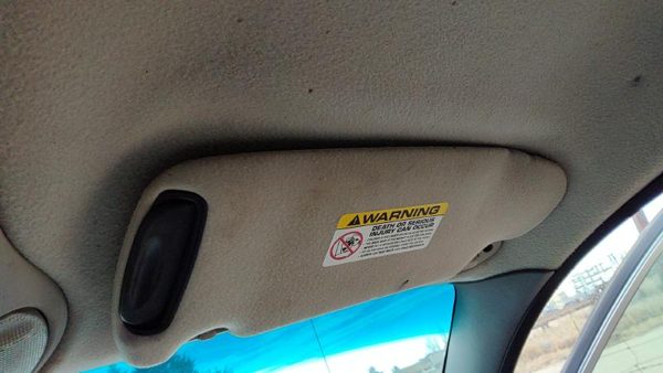 2000 Chrysler Town & Country Passenger Right Sun Visor Oem Gray 0Rf32tl2aa — photo 1