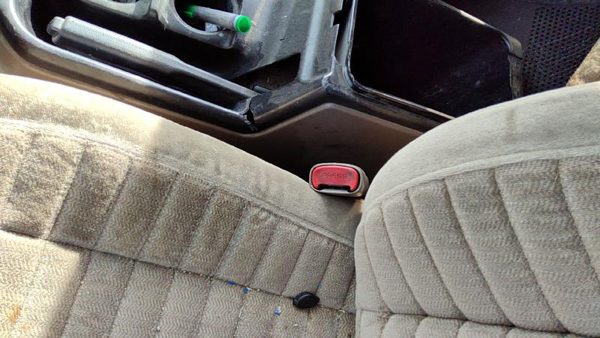 93-94 Jeep Grand Cherokee Driver Left Front Seat Belt Buckle Receiver Oem Gray — photo 2