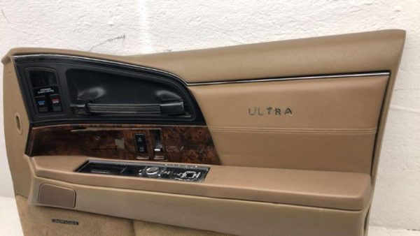 92 Buick Park Ave Ultra Passenger Right Front Door Trim Panel With Switches Tan — photo 6