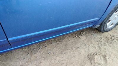 08-14 Dodge Avenger Passenger Right Front Moulding From Door Trim Strip Blue Pbd